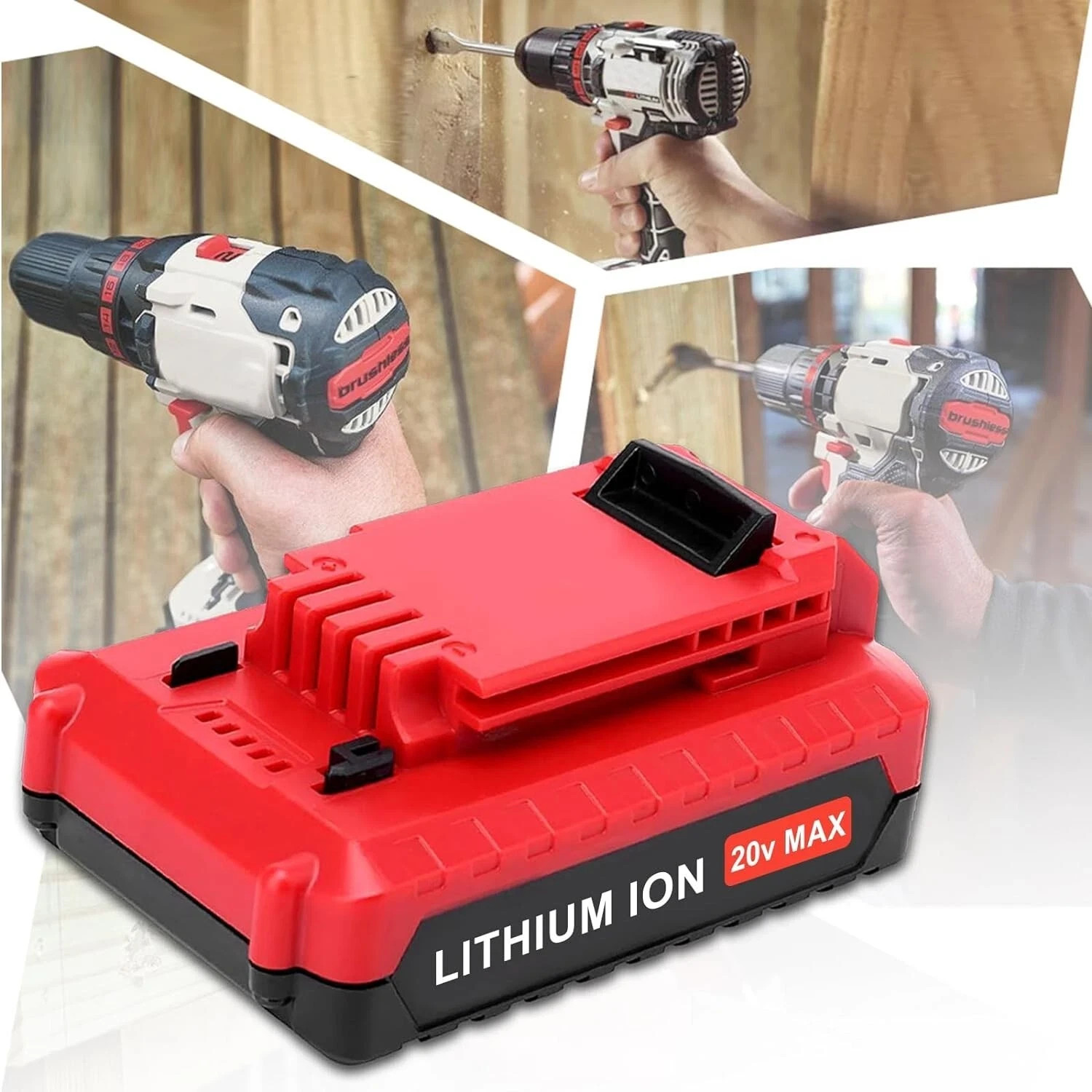 2PACK for PORTER CABLE 20V 20 Volt Lithium Battery /Charger Max PCC680L PCC685L