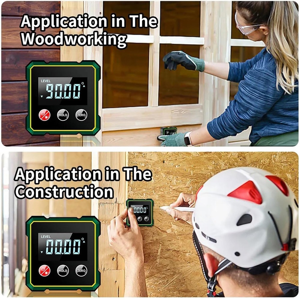 Digital Angle Finder with Electronic Laser 4-side Strong Magnetic Angle Gauge