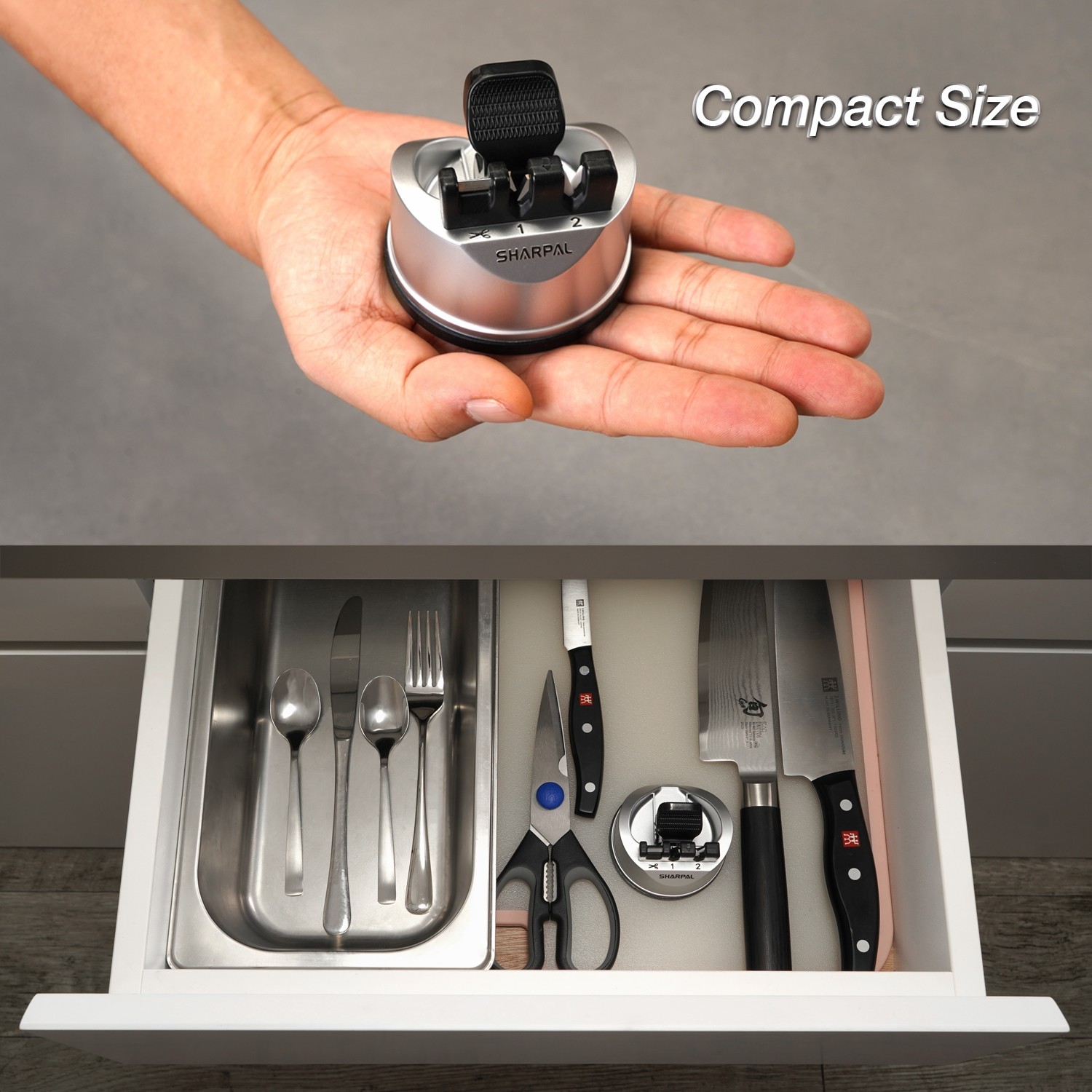 Kitchen Knife Scissors Sharpener Sharpening Tool for Straight & Serrated Knives
