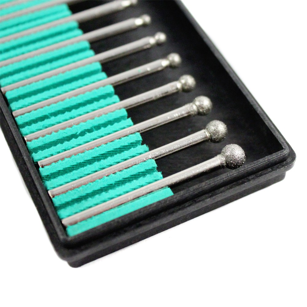 Universal Tool Assorted Diamond Burr Set 120-150 Grit .125 Inch Shank (Multiple