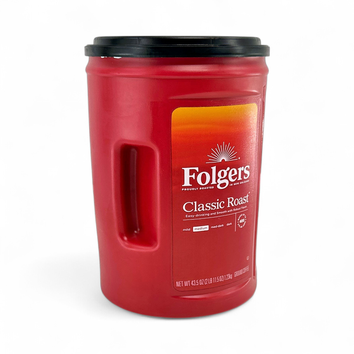 Folgers Classic Roast Medium Ground Coffee – 43.5 oz