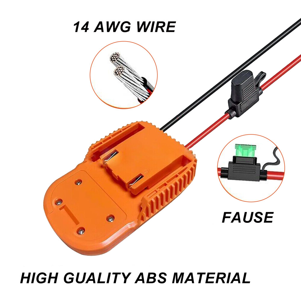 Power Wheels Adapter for Ridgid Battery 18V AEG Li-Ion Dock Power Connection USA