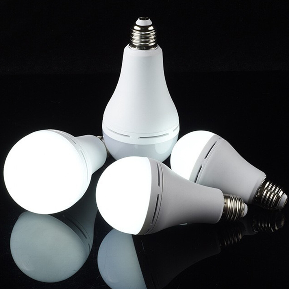 4Pcs LED Rechargeable Emergency Light Bulb 60W Equivalent 1200mAh Battery Backup