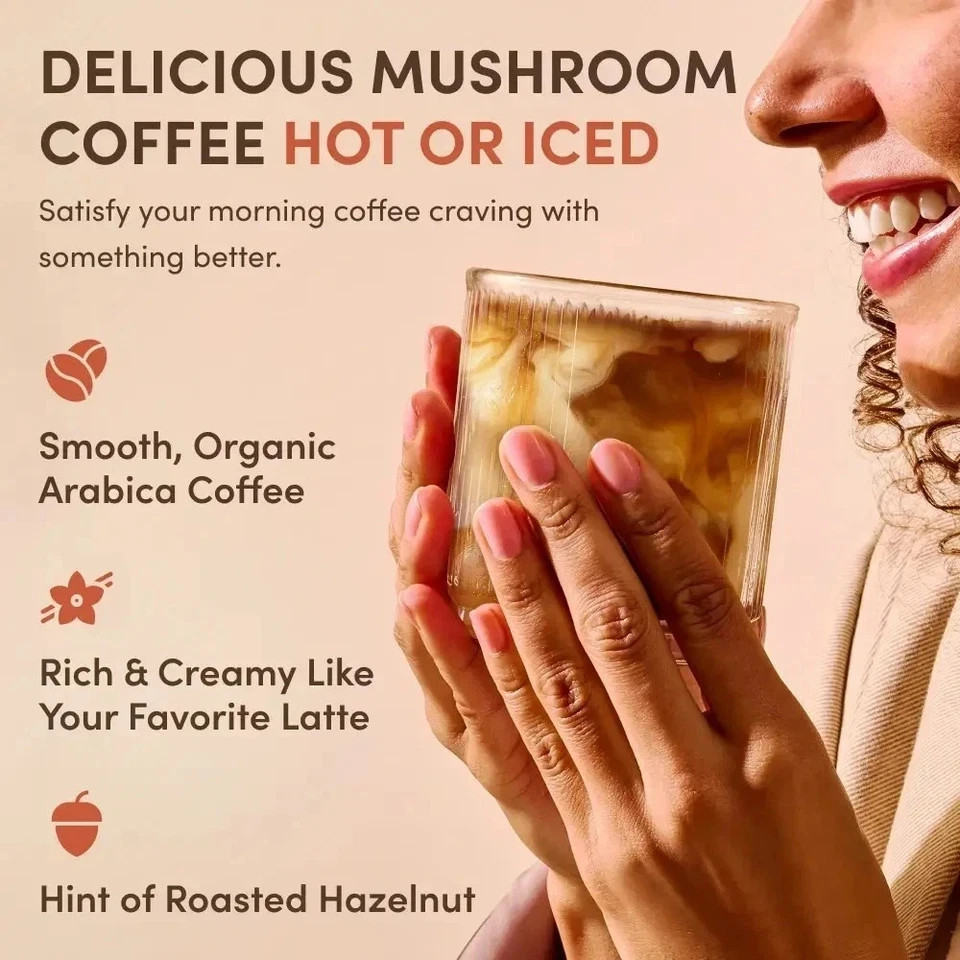 Authentic RYZE MUSHROOM Coffee Bright & Smooth Gut Health Supplement 30 Servings