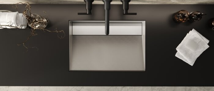 Ruvati 20″x14″ Undermount Ramp Bathroom Sink – RVH6140ST REFRB