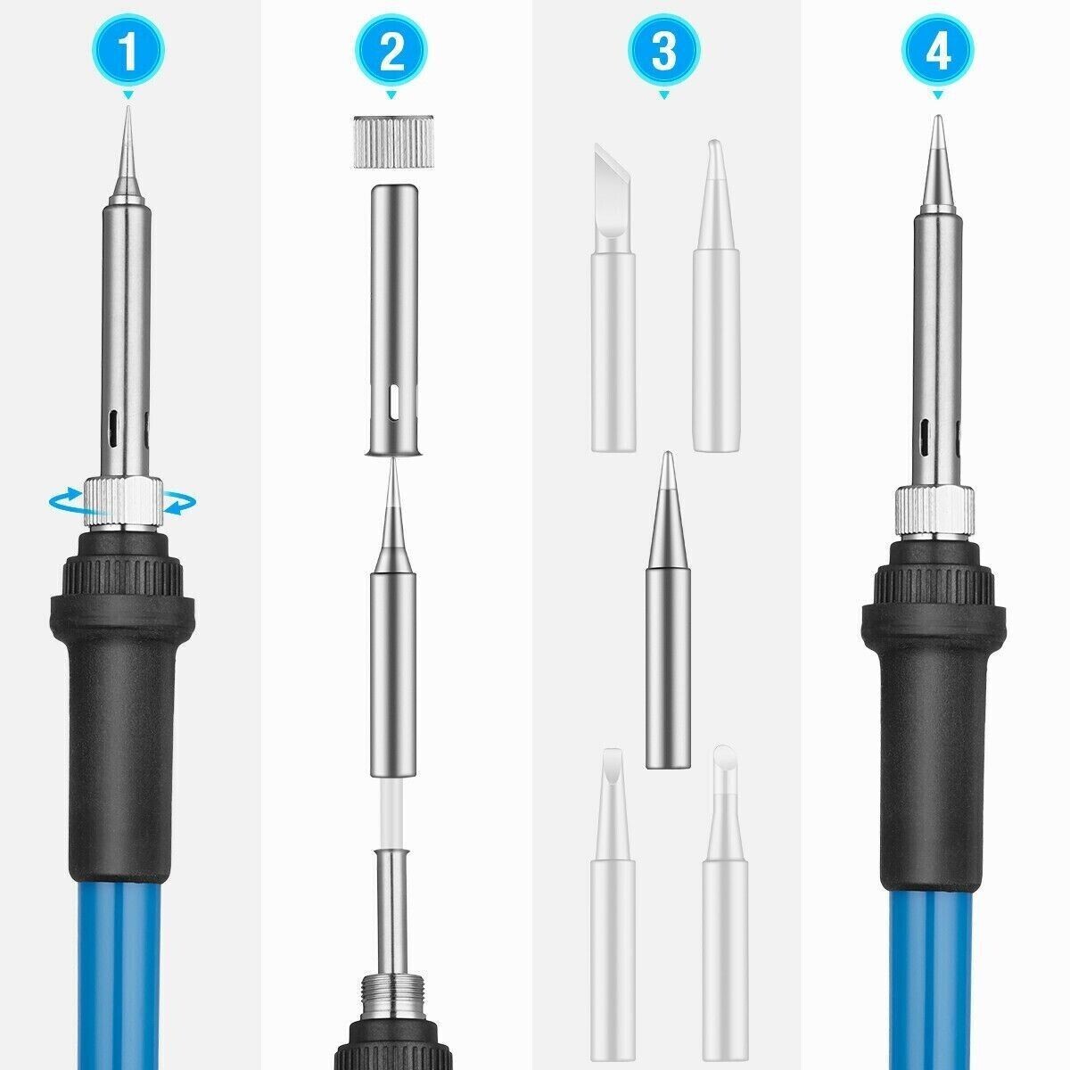 NEW Soldering Iron Electric Gun Adjustable Temperature 60W Welding Solder Wire