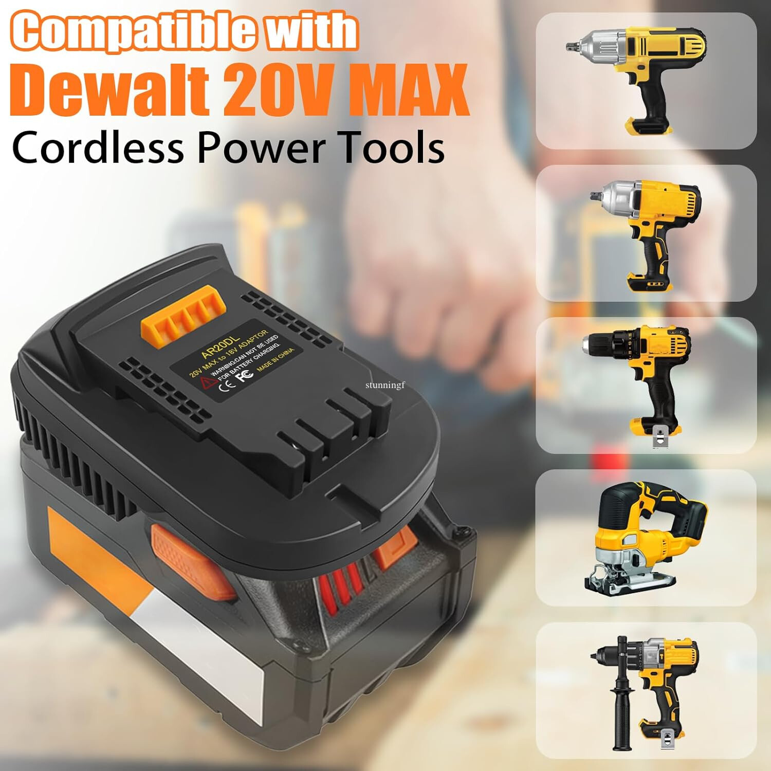 Battery Adapter for Ridgid 18V Li-ion convert to for Dewalt 20v Power Drill
