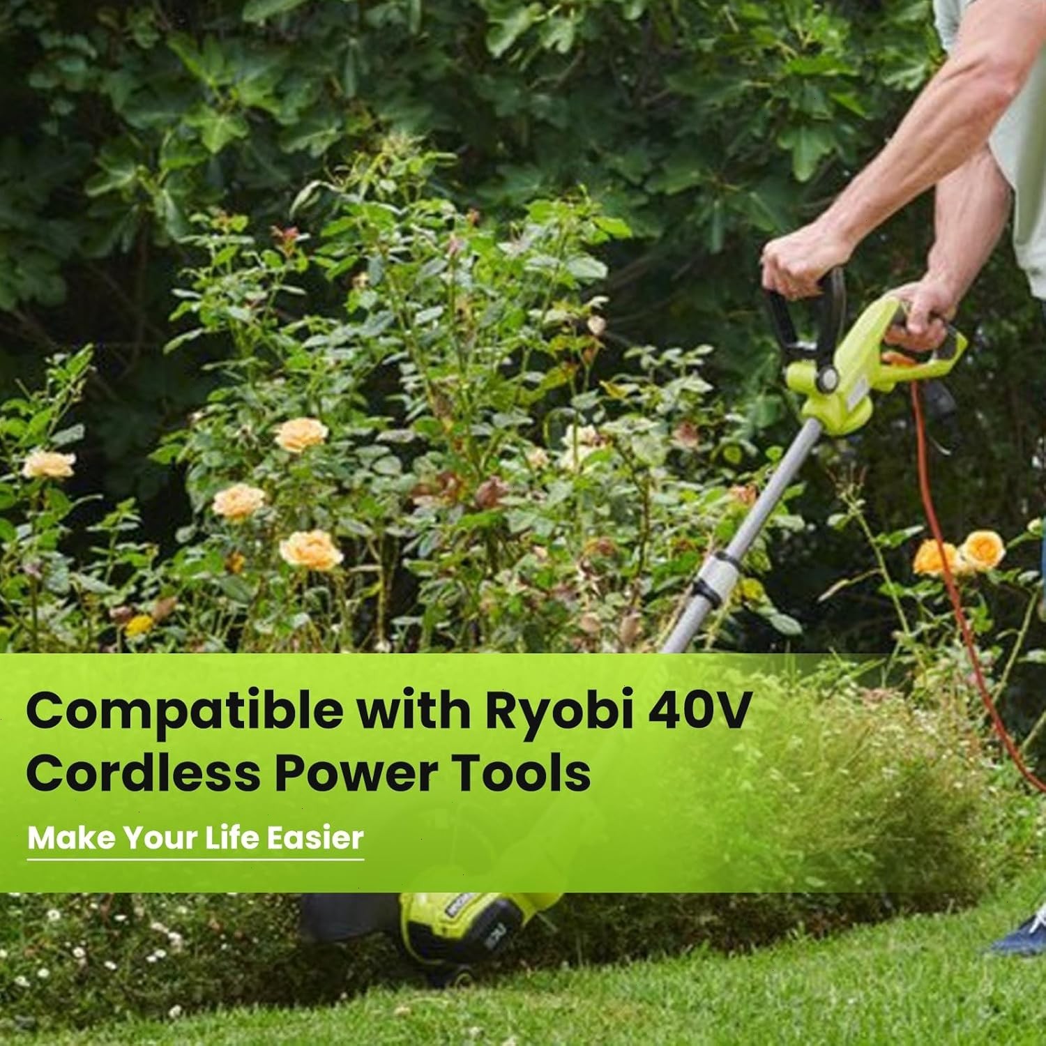 1-2 Battery & Charger For Ryobi 40V With LED Lithium-Ion 40Volt OP406VNM OP40602
