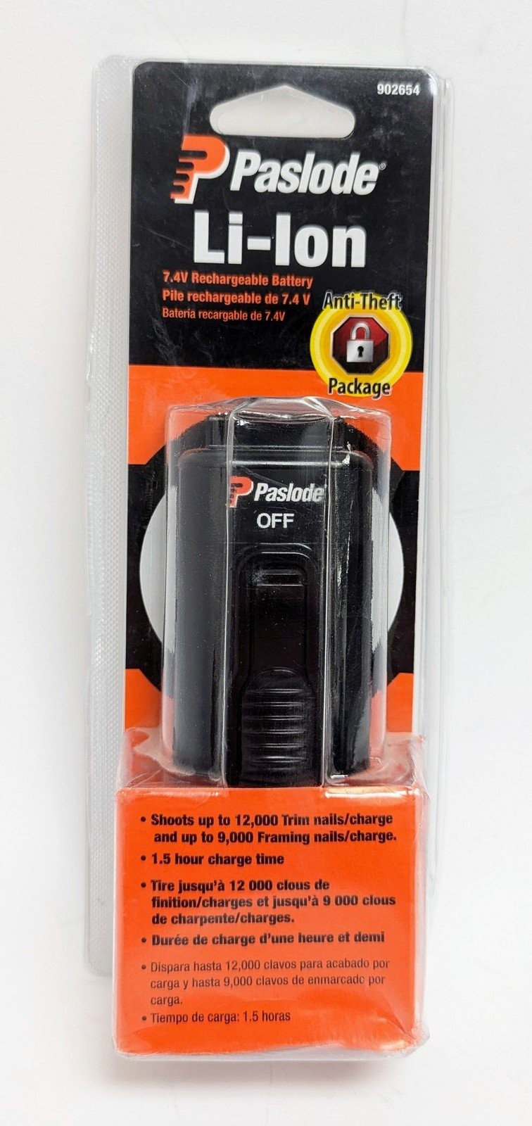 Paslode 902654 7.4V Lithium Ion Rechargeable Battery