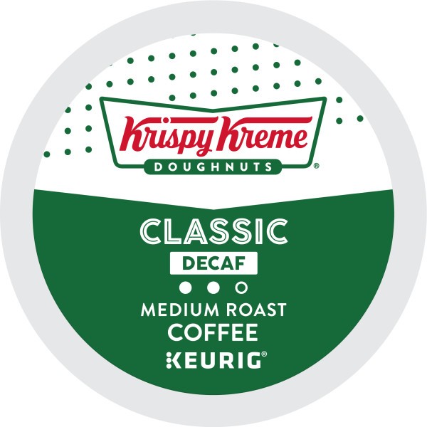 Krispy Kreme Classic Decaf Coffee, Keurig Single Serve K-Cup Pods, 24 Count