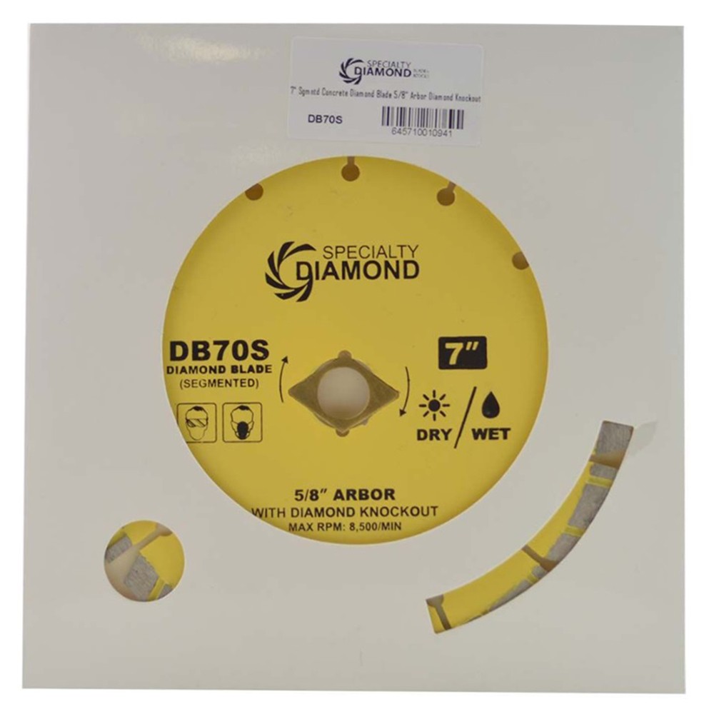 DB70S 7″ Performance Dry or Wet Cutting General Purpose Segmented Diamond Blade