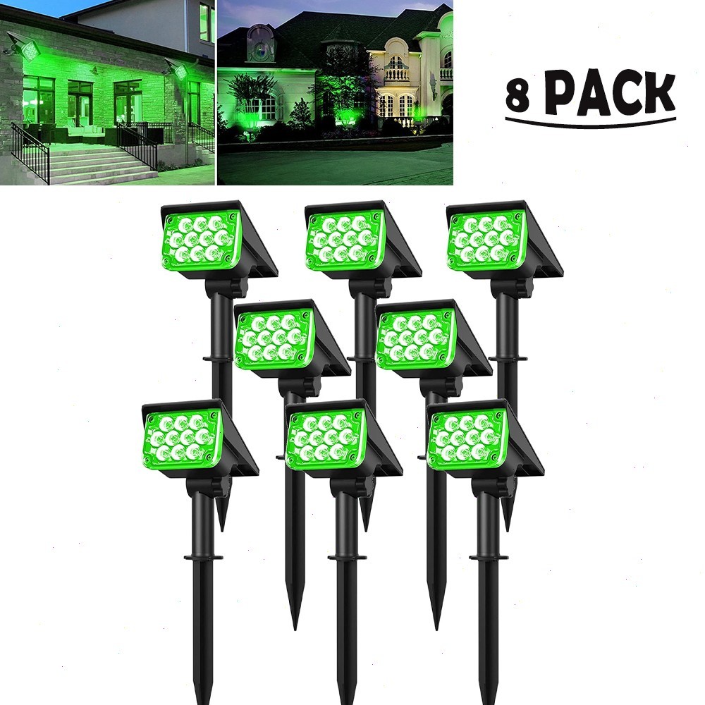 T-SUN 8Pks Solar Spotlights LED Outdoor Garden Landscape Pathway Driveway Lights