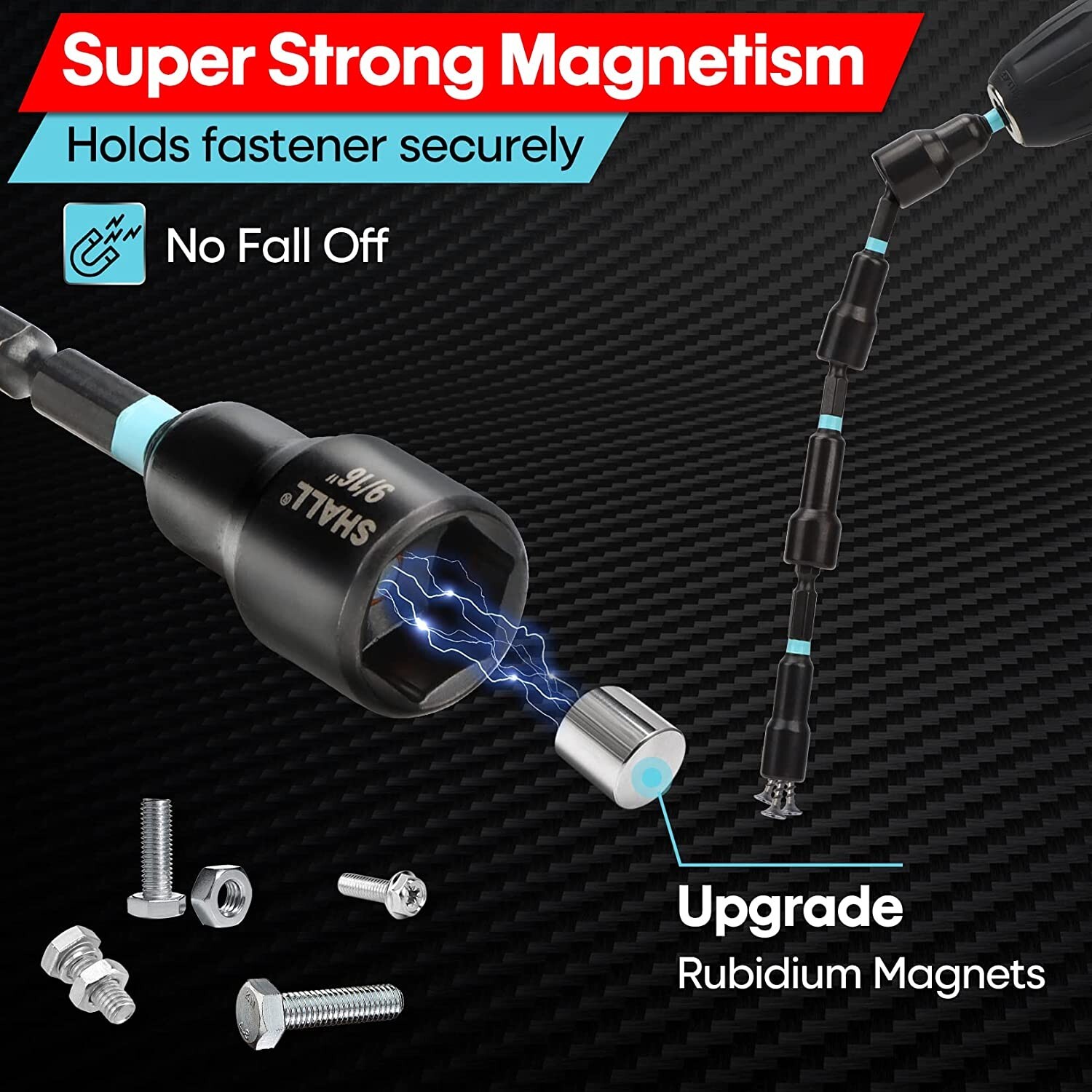SHALL 29PC Magnetic Hex Nut Driver Set,1/4 ” Shank SAE & Metric Power Drill Bit