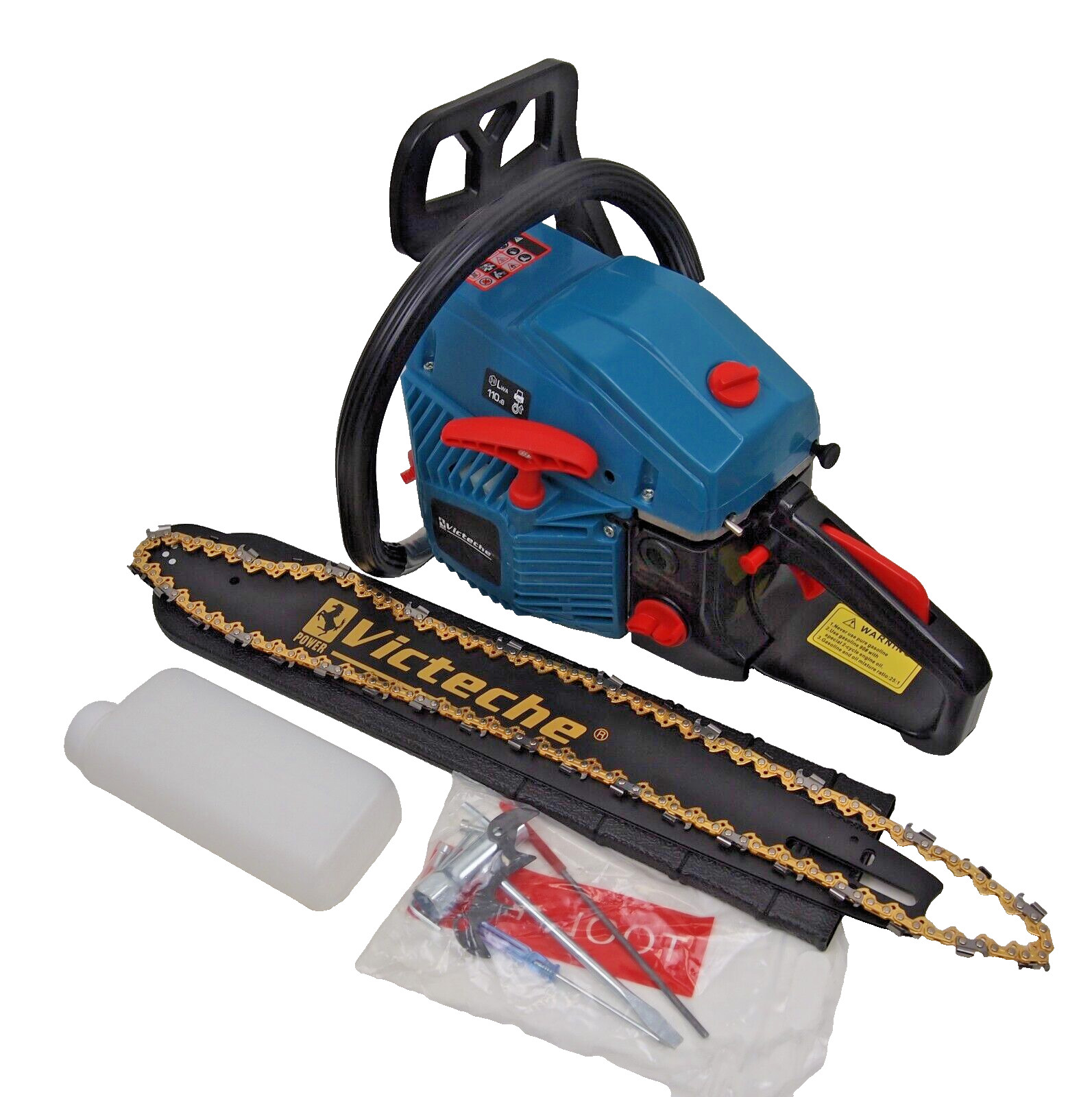 Victeche 20″ Gasoline Chainsaw Petrol Gas Saw Wood Cutting 68cc 2 Stroke VG12021