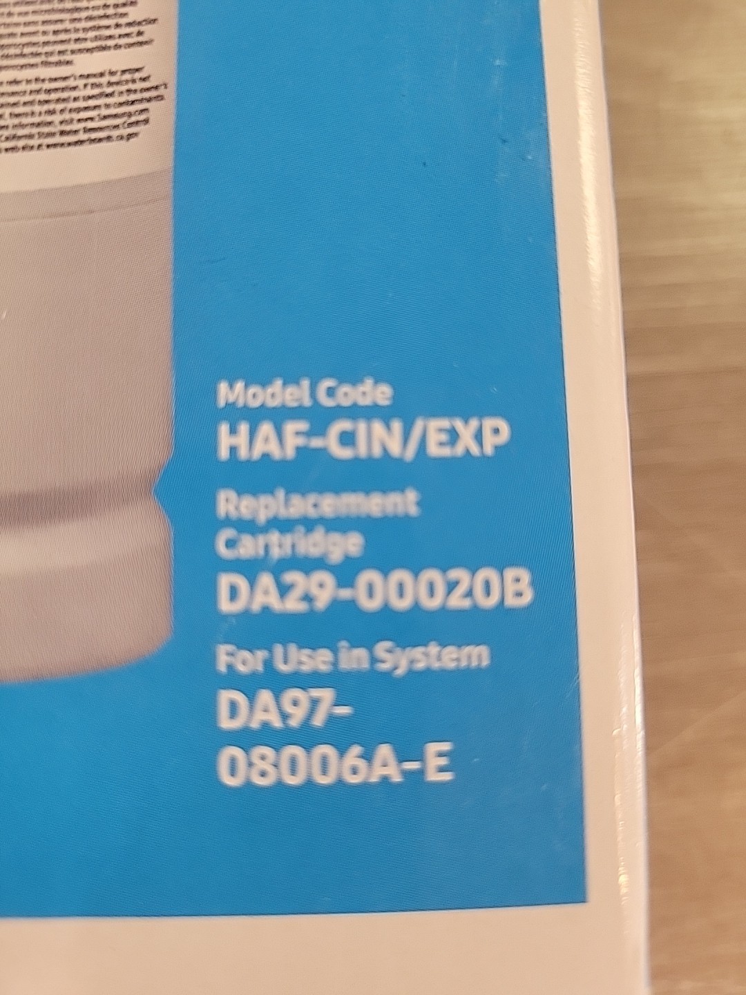 Samsung Wafer Filter DA29 00020B Replacement Water Filter New Sealed