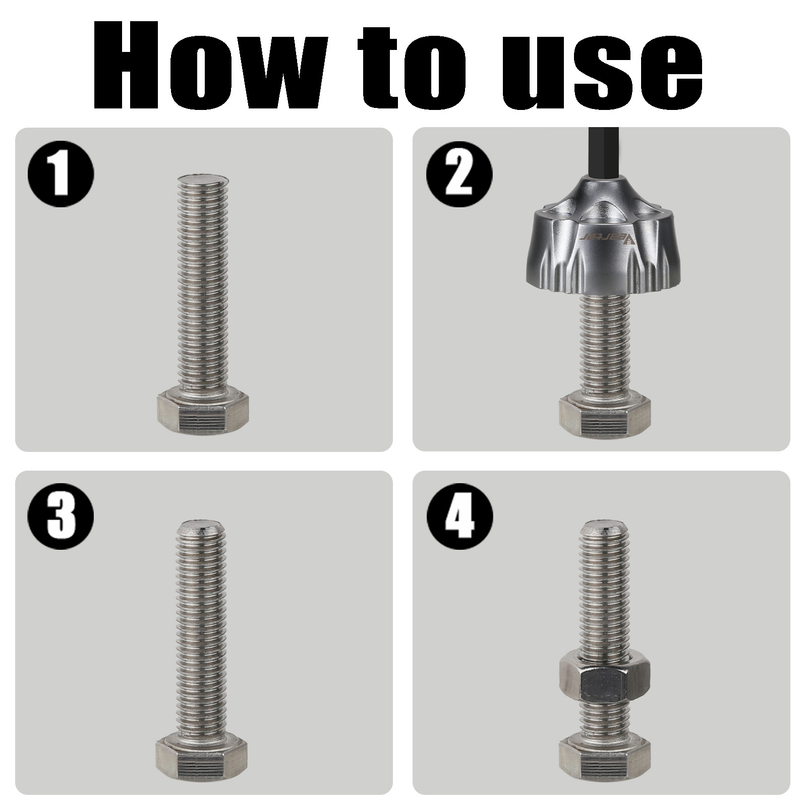 Deburring External Chamfer Tool Hex Shank Bolt Thread Repair Fit 1/2″- 1-3/8″