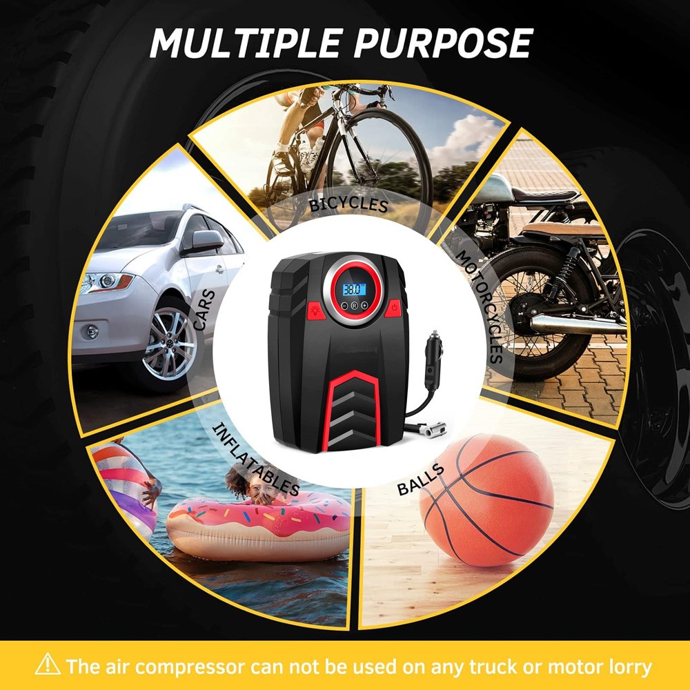 Car Tire Air Pump Inflator Compressor Digital Electric Auto Portable 150PSI 12V