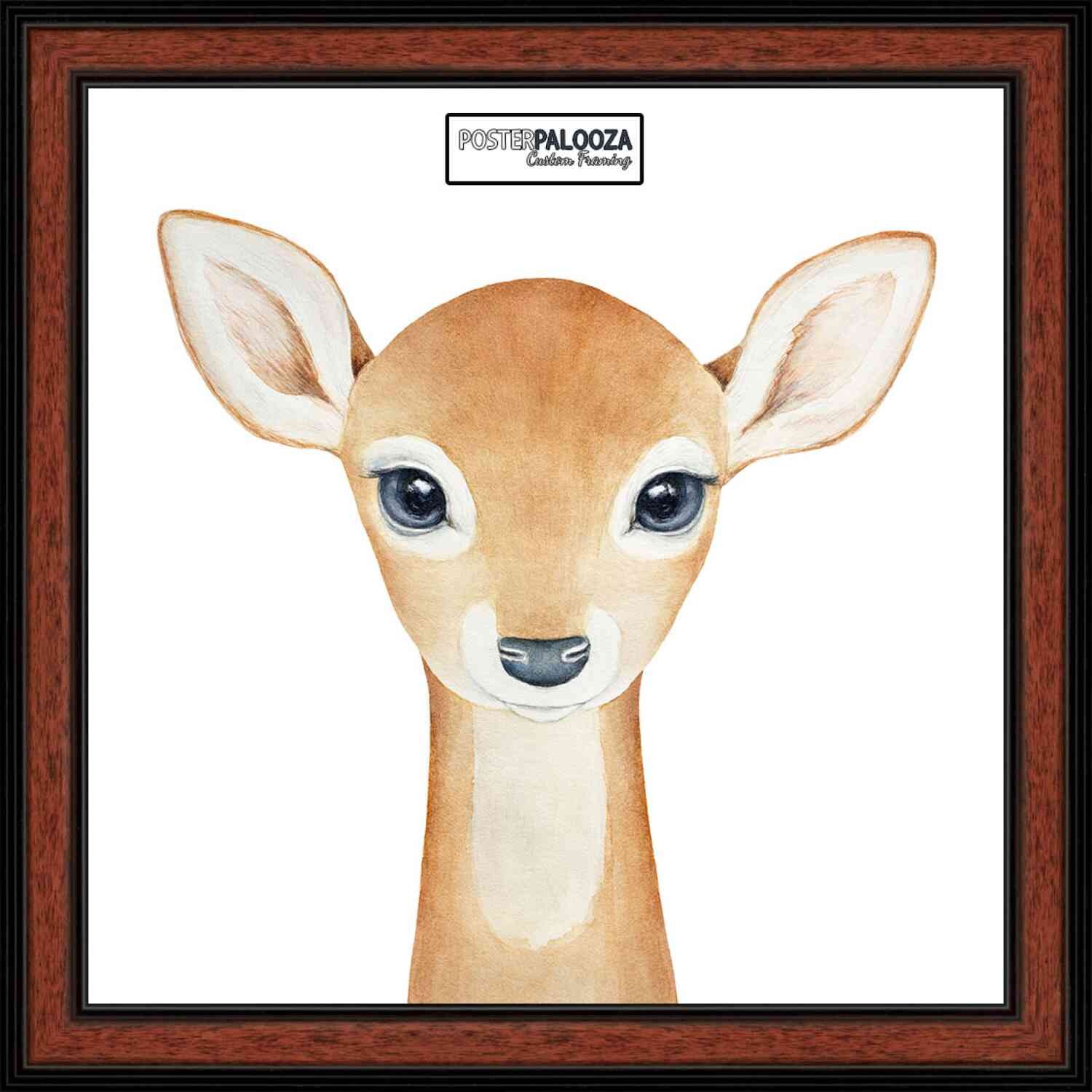 Simple Brown Picture Frame – UV Acrylic,Backing, Hanging Hardware