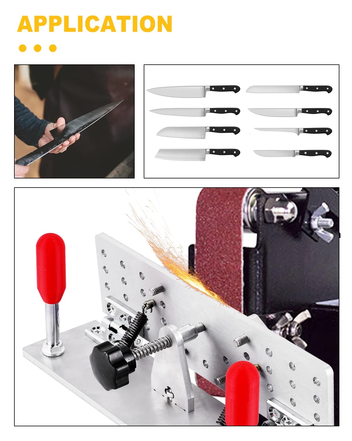 Belt Grinder Knife Jig Knife Beveling Jig 9.8in Long Sharpening Locator Tool …