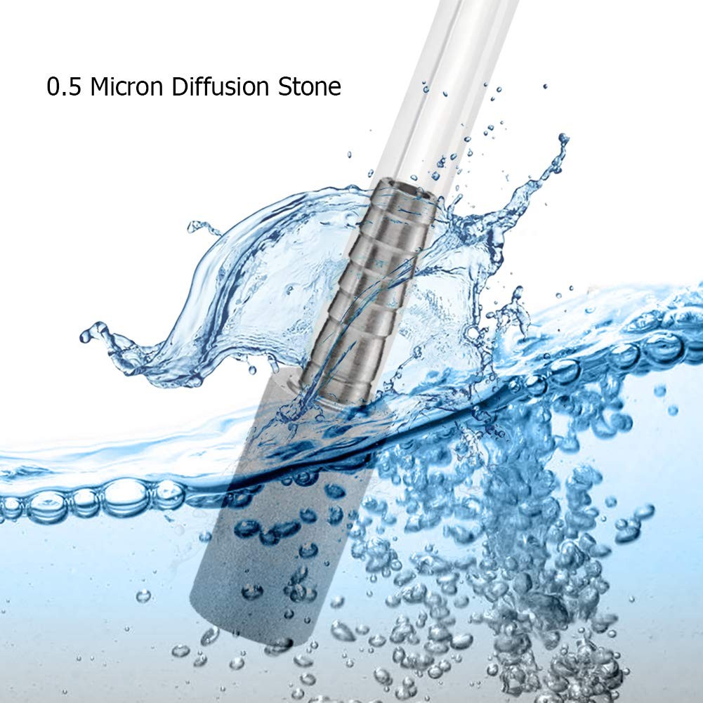 JoyTube Stainless Steel Aeration Stone, 0.5 Micron Without thread, Silver