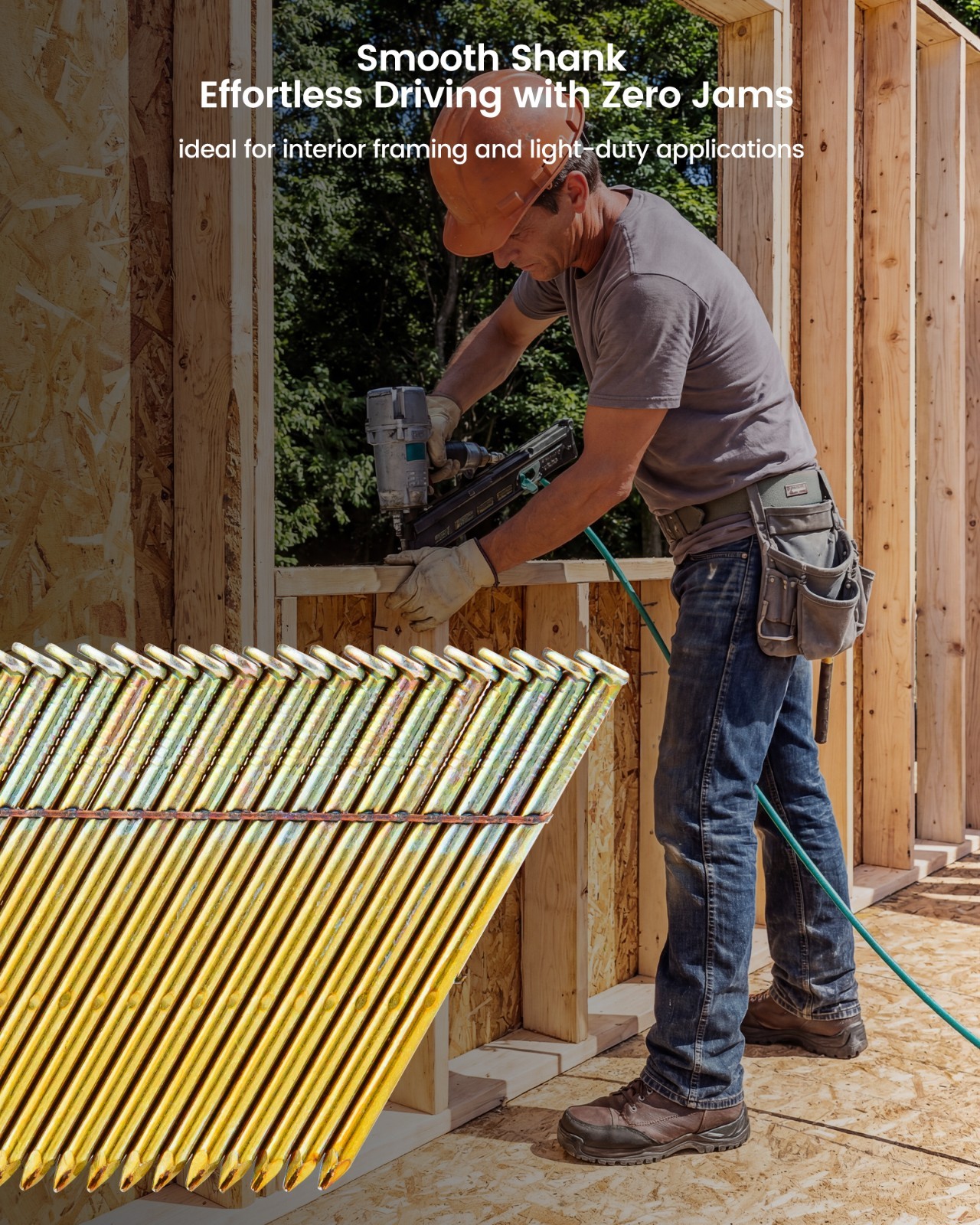 meite 28 Degree Framing Nails 2000-Count 2″ Length Galvanized Wire Weld
