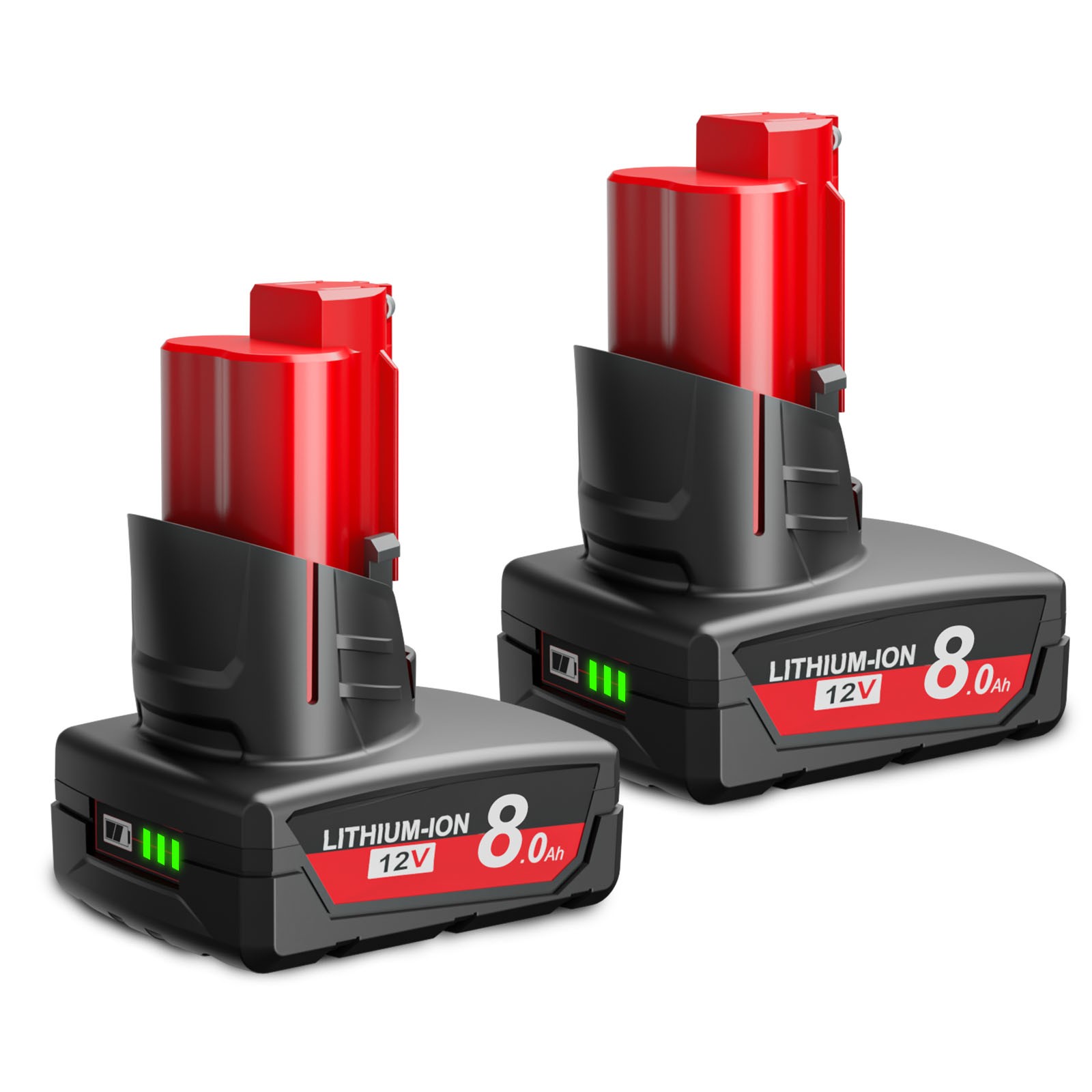 2Pack For Milwaukee for M12 LITHIUM 8.0Ah Extended Capacity Battery 48-11-2460