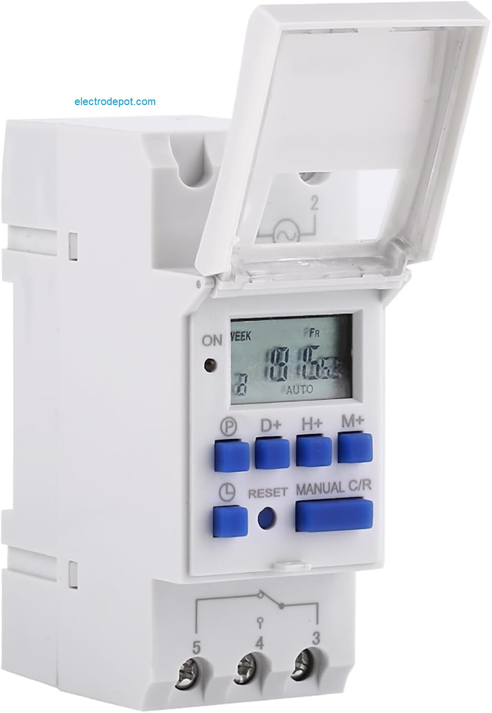 220V 7 Day Timer Programmable 24 hrs Weekly Digital Time Switch 240V FREE DIN
