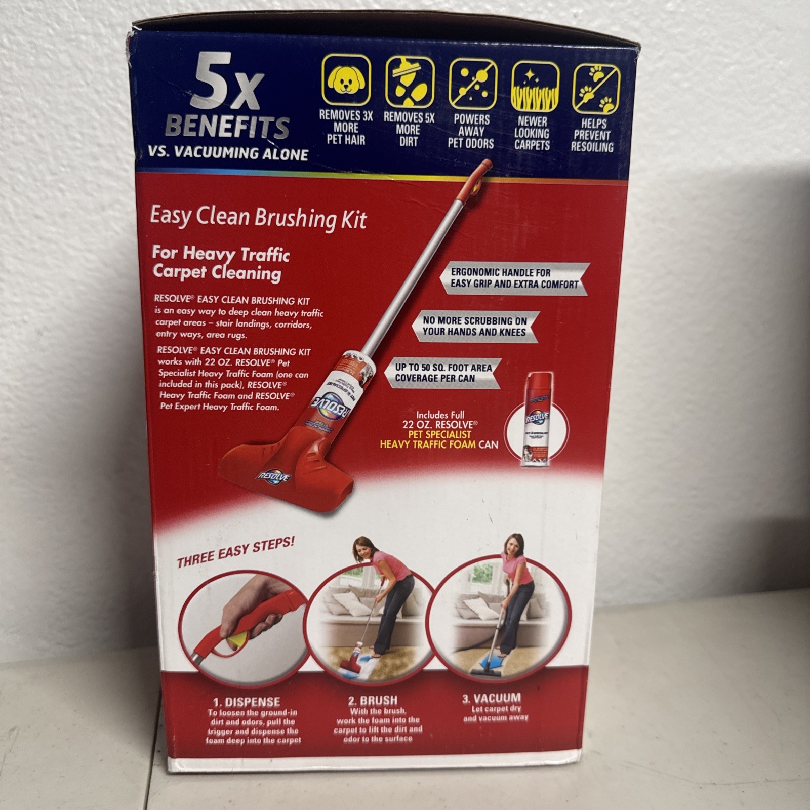 Resolve Easy Clean Pet Specialist Brushing Kit Heavy Traffic Carpet Cleaning