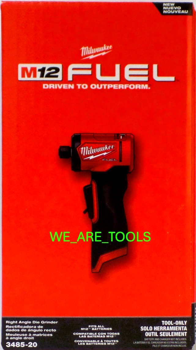 New Milwaukee M12 FUEL 3485-20 1/4″ Right Angle Die Grinder 12 Volt In Box