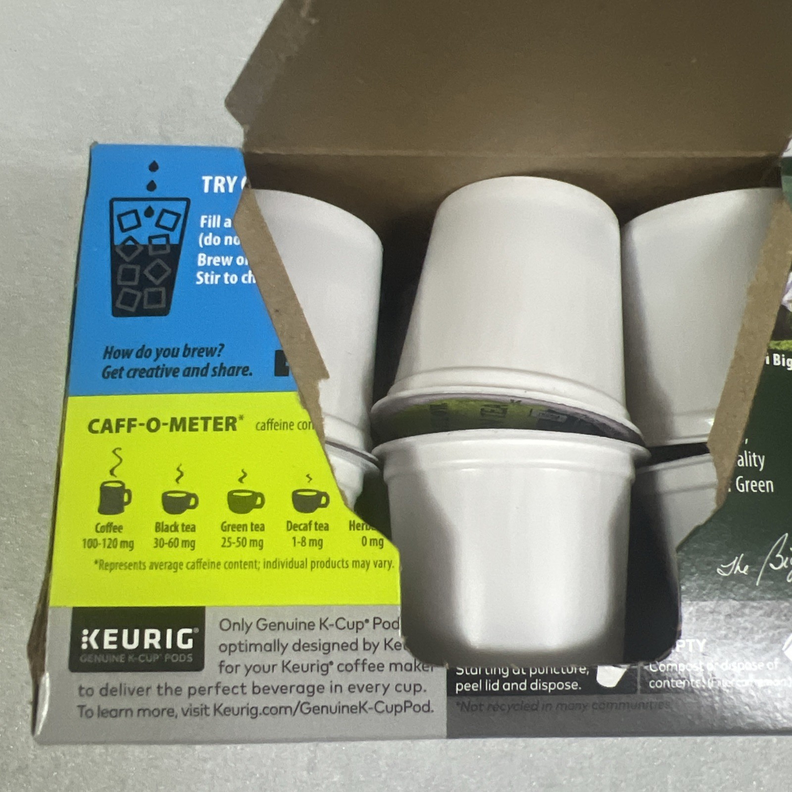 Bigelow Green Tea, Keurig K-Cup Tee Pods, 12 Count OPEN BOX Exp. 12/02/2028