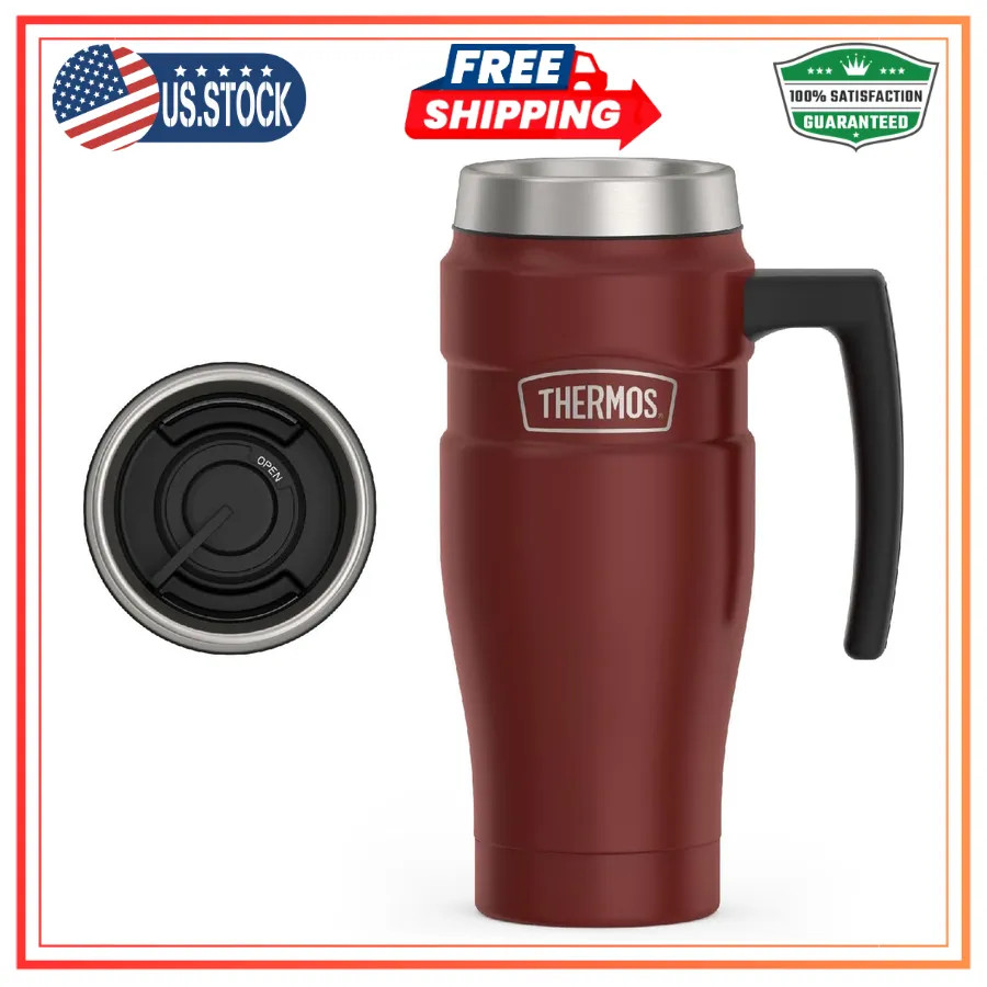 Thermos Stainless King 16oz Vacuum Insulated Tumbler Midnight Blue Coffee Travel