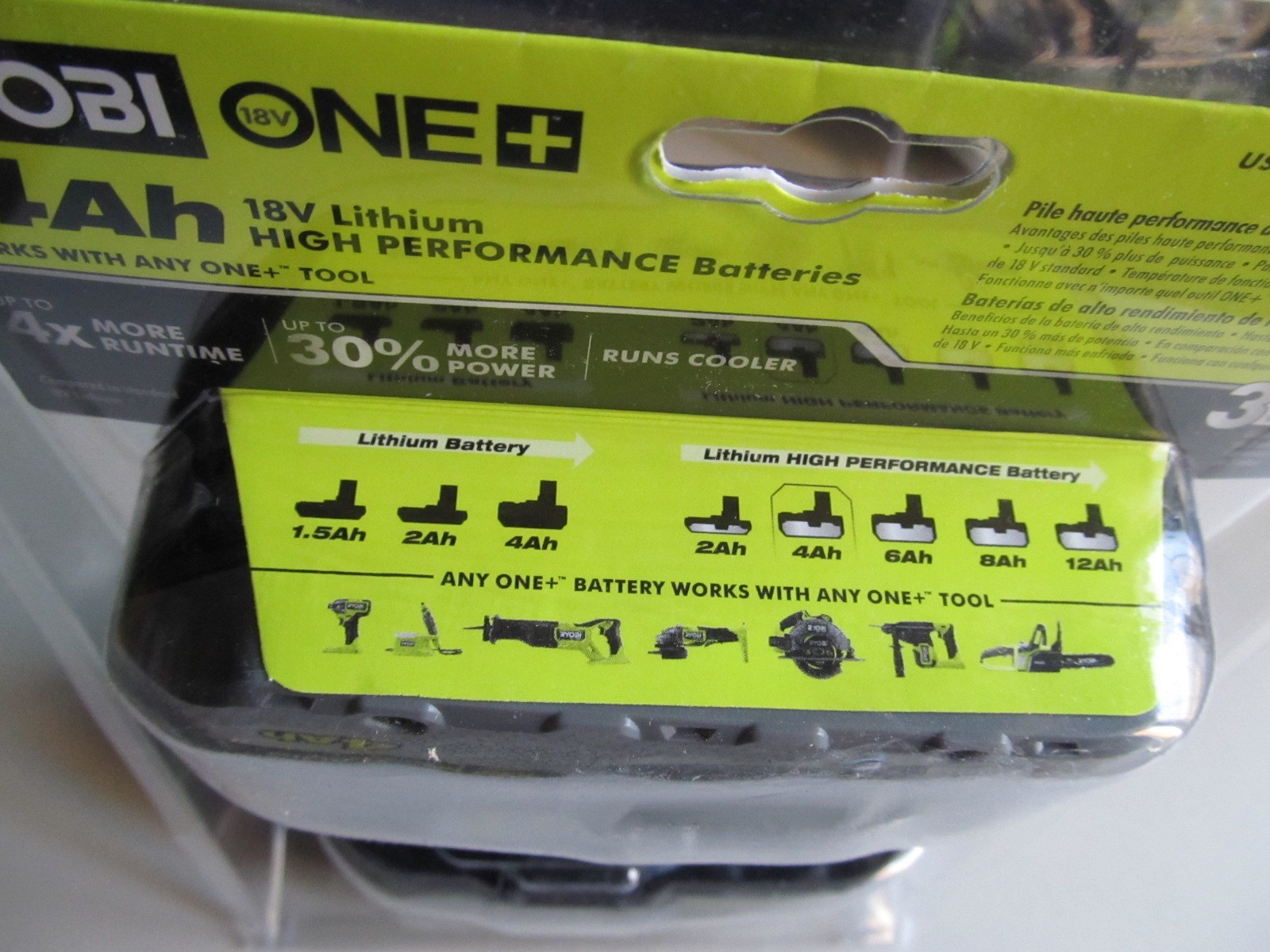 2 PACK Ryobi OEM HP Battery PBP2004 Lithium-Ion 18V ONE+ 4.0Ah Battery NEW