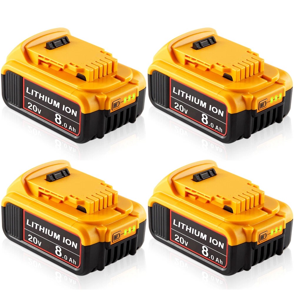 Pack For DeWalt 20V 20Volt Max 8.0AH Lithium Ion Battery DCB206 DCB205-2/Charger