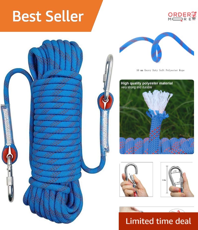 Outdoor Polyester Rope 10mm 2000lb Static Rope for Pulling Rigging Tree Work