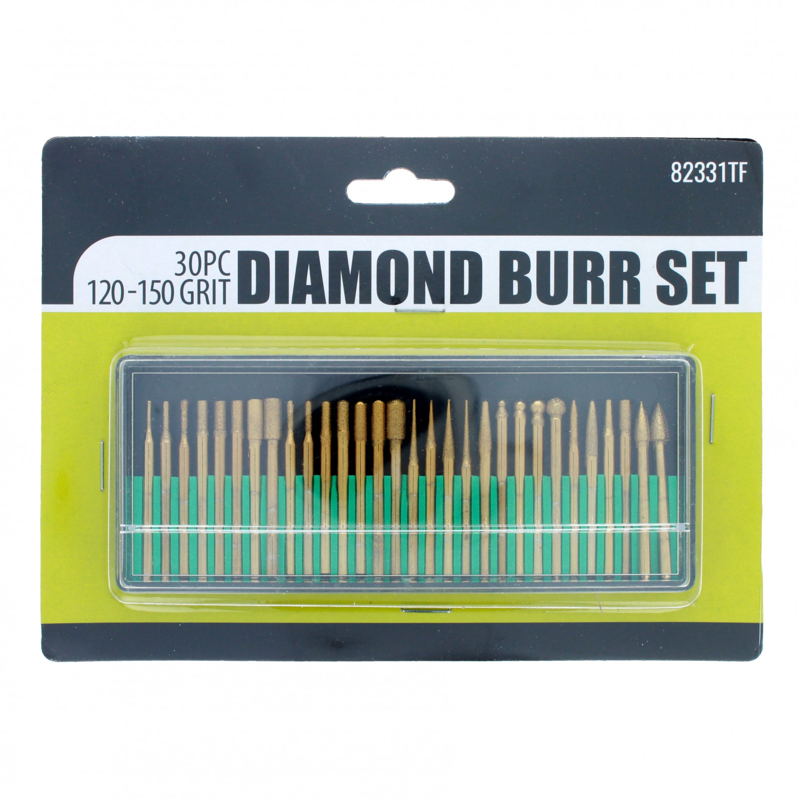 Universal Tool Assorted Diamond Burr Set 120-150 Grit .125 Inch Shank (Multiple