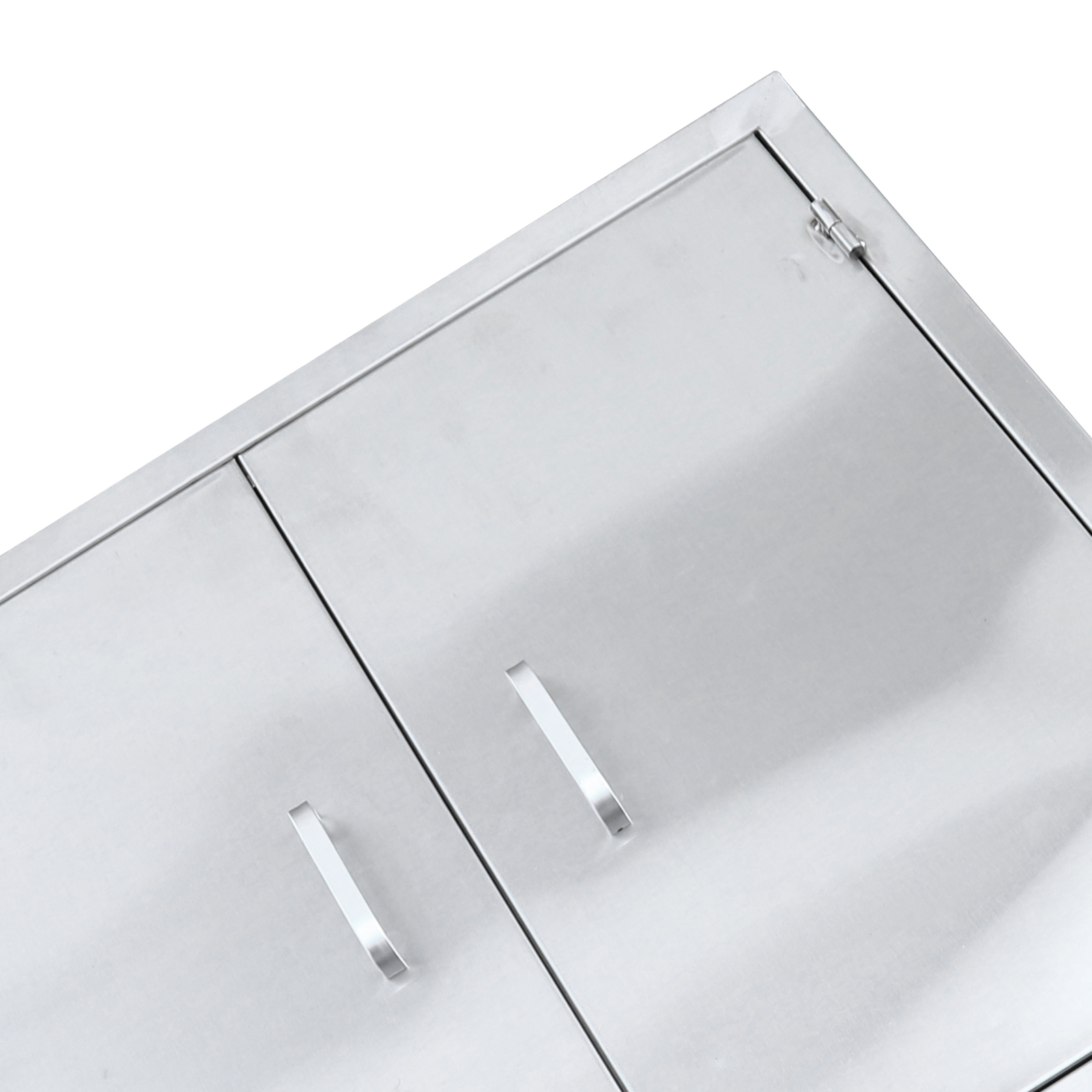 Stainless Steel Double Doors Access Outdoor Kitchen Island Door Drawer BBQ Grill