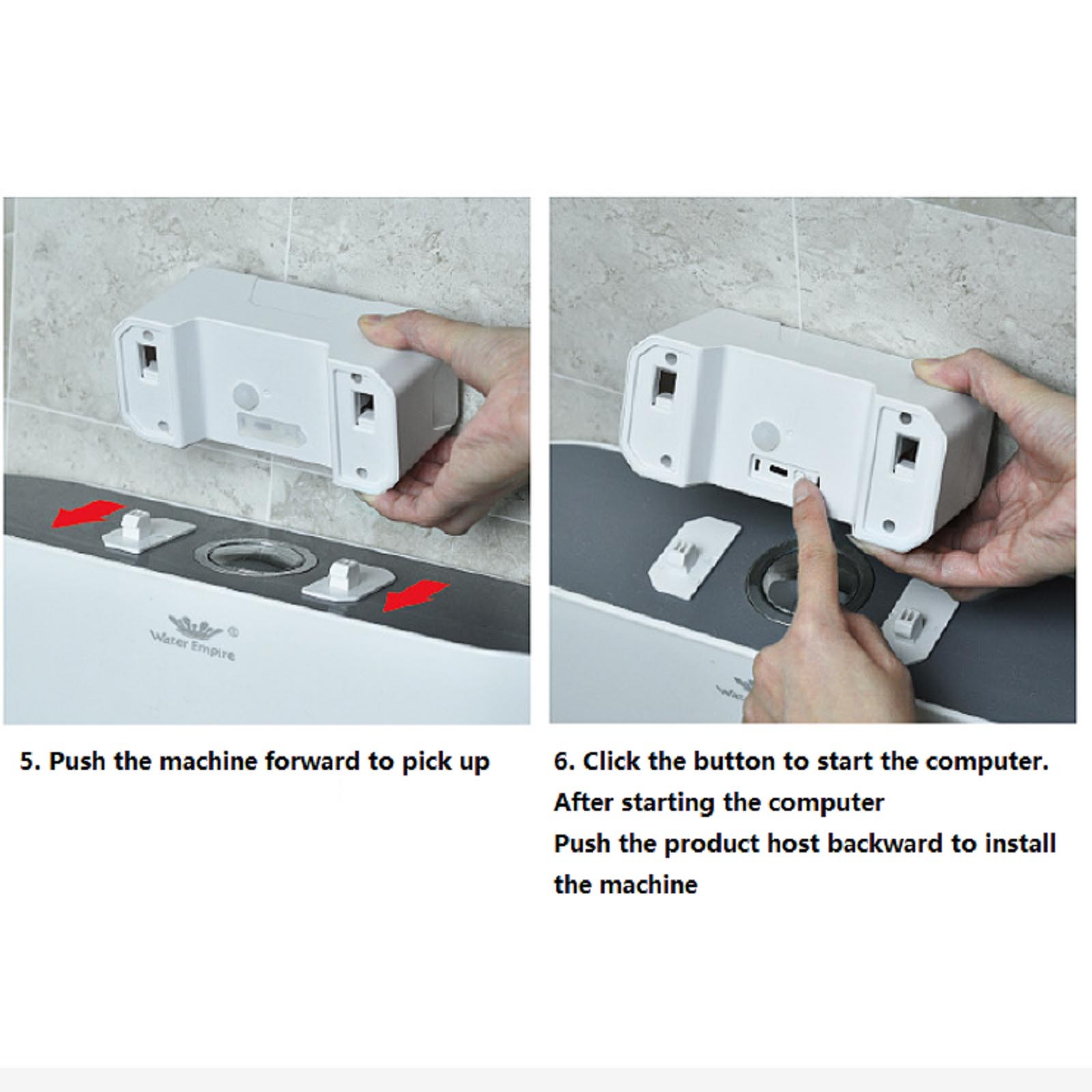 ABS Plastic Automatic Touchless Toilet Flusher Button Home Flushing Sensor