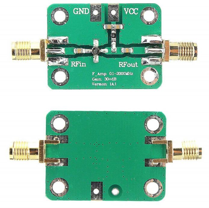 30dB Low-Noise LNA Broadband Module Receiver 0.1-2000MH​z RF Wideband Amplifier