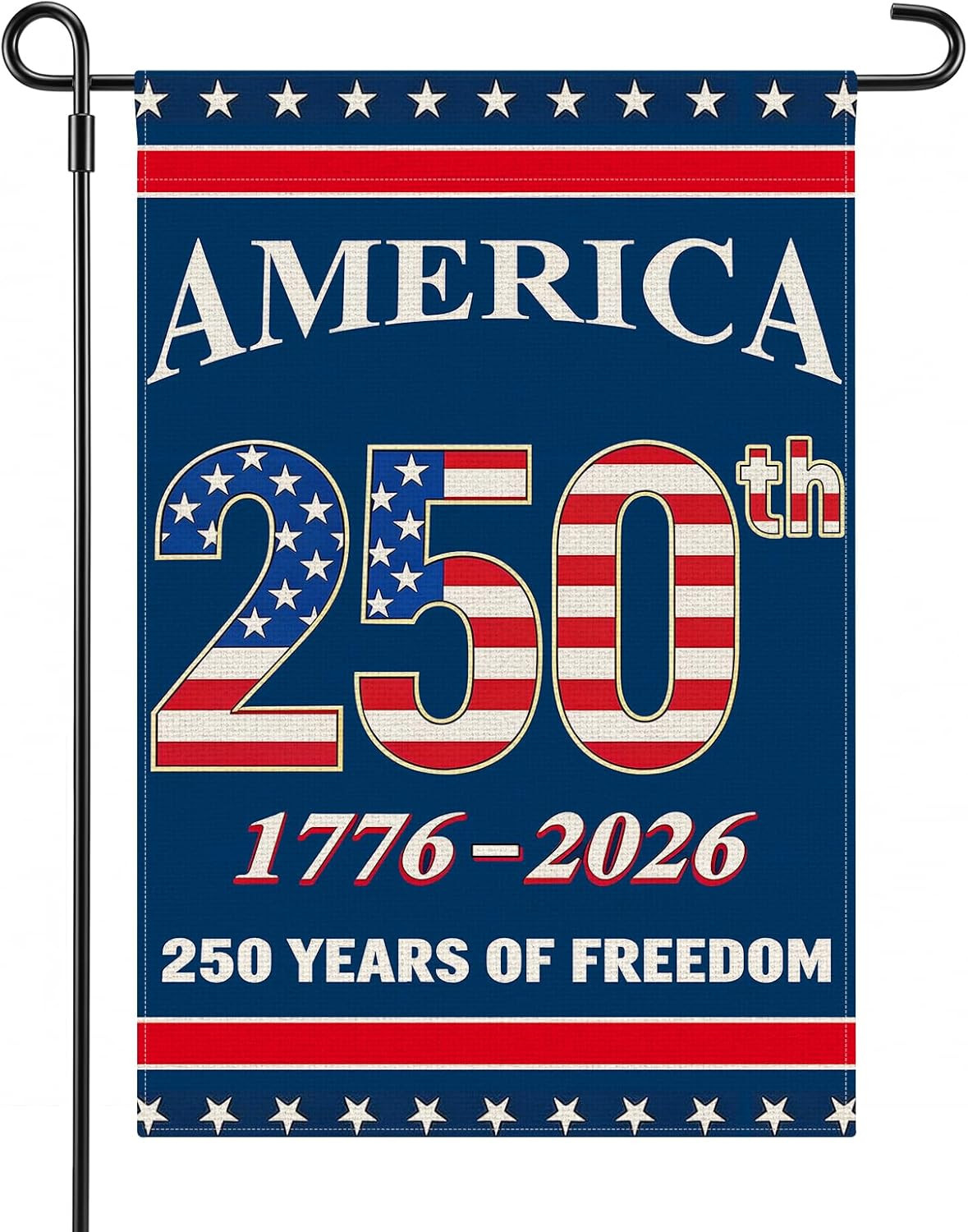 250 Years American Garden Flags, 250 Anniversary USA Flag Patriotic Decor, 12X18