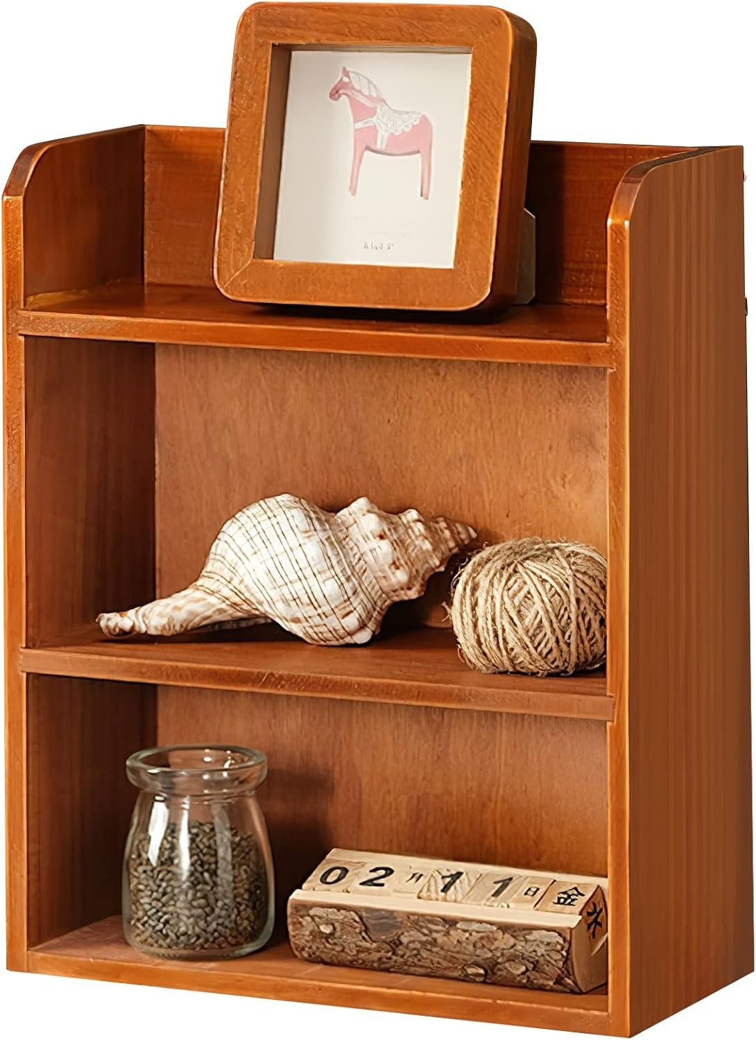 3 Tier Vintage Display Shelf – Freestanding or Wall Hanging Decorative Storage