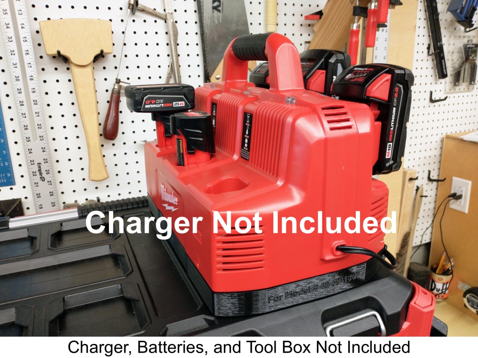 Packout Mount for Milwaukee M18 & M12 6-battery Rapid Charger Station 48-59-1807