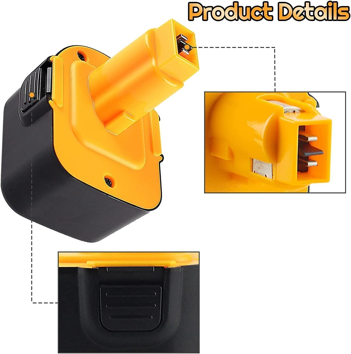 2Pack 12 Volt Replacement For DEWALT DC9071 12V Battery DW9071 DW9072 DC9740