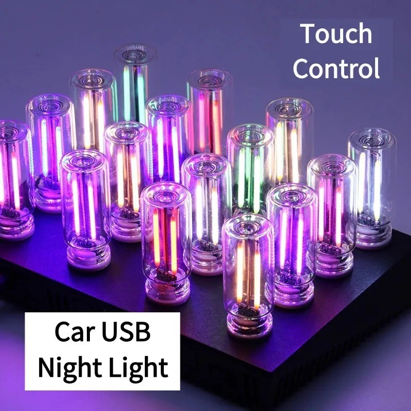 USB Car LED Lighting Retro Auto Mood Lamps Night Lamps USB Touch Night Light