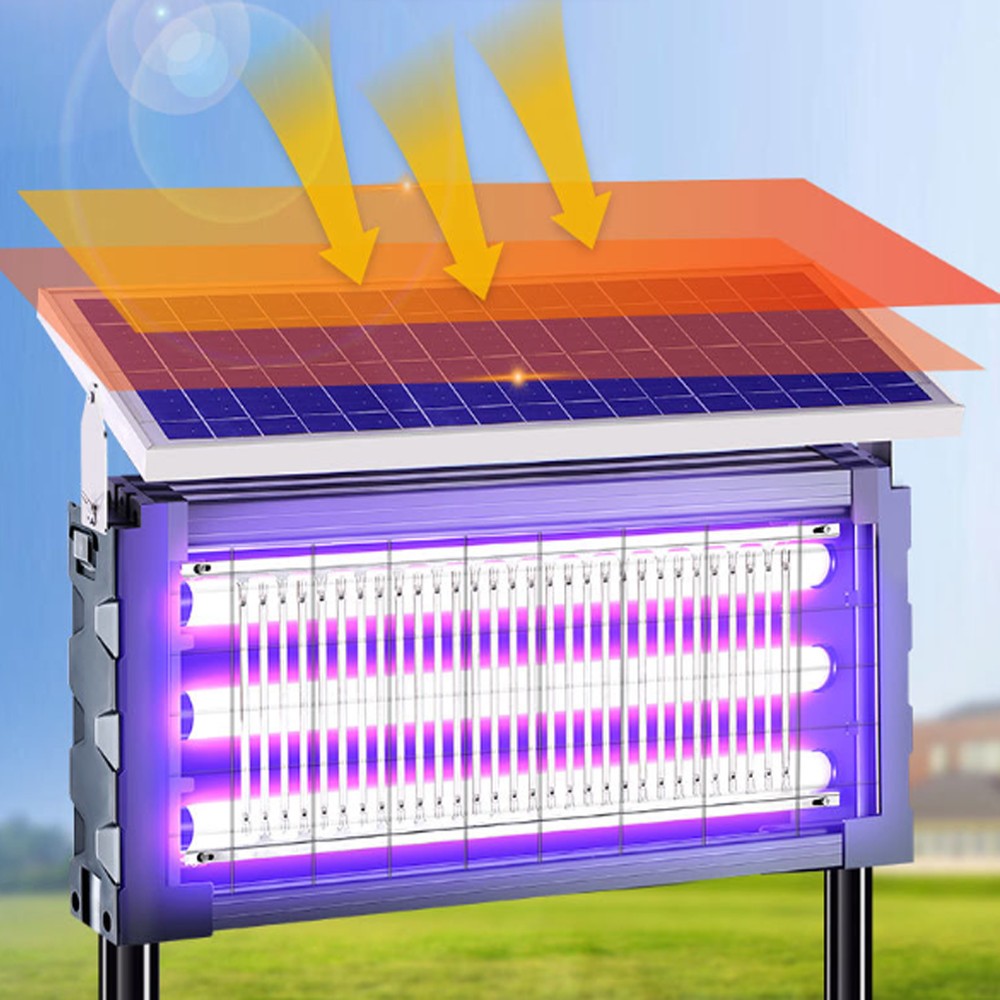 Solar Bug Zapper Outdoor, Mosquito Zapper Waterproof Electric Fly Zapper 4500V