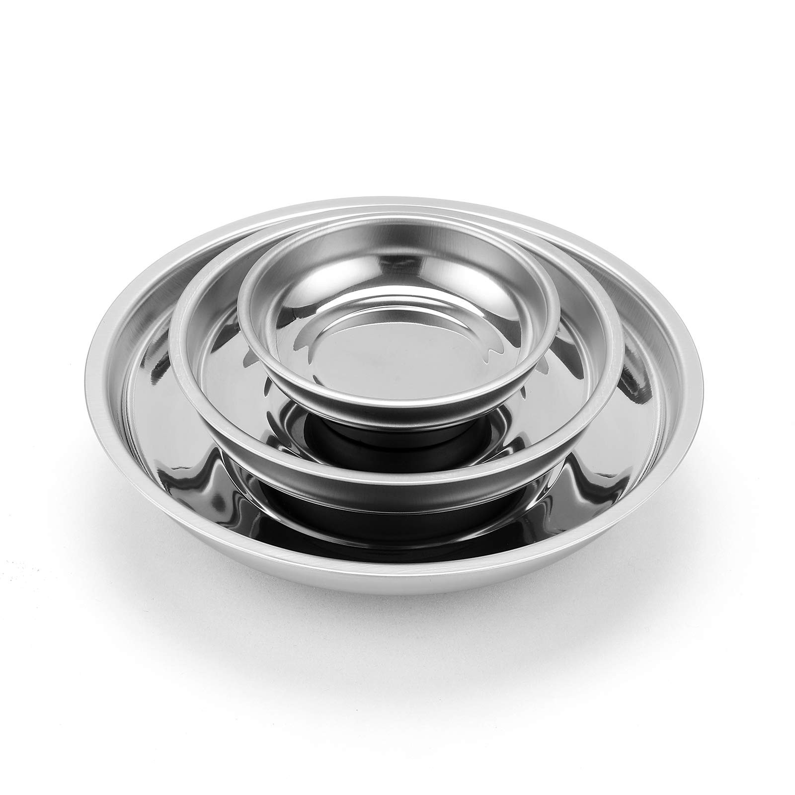 Mayouko 3Piece Round Magnetic Trays Set, 3″ 4″ 6″, Trays Tool Holder for Scre…