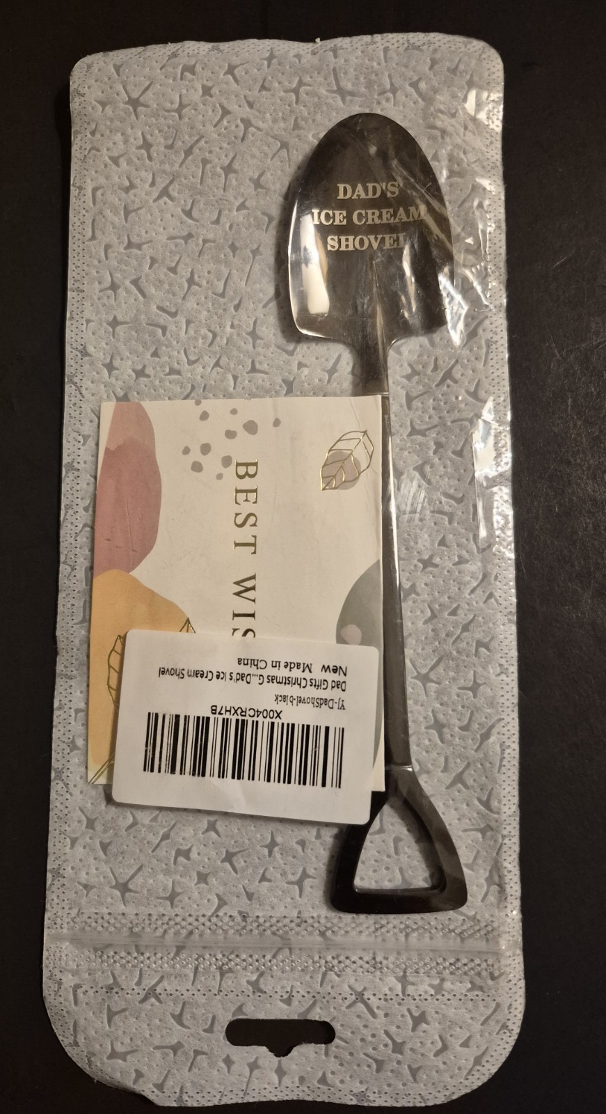 Dad’s Ice Cream Shovel Spoon, Engraved Stainless Steel Gift From Son or Daughter