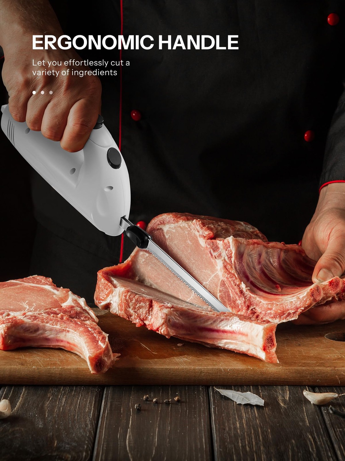 Electric Knife With Handle, 150W Powerful Electric Knife Set for Carving Meat…