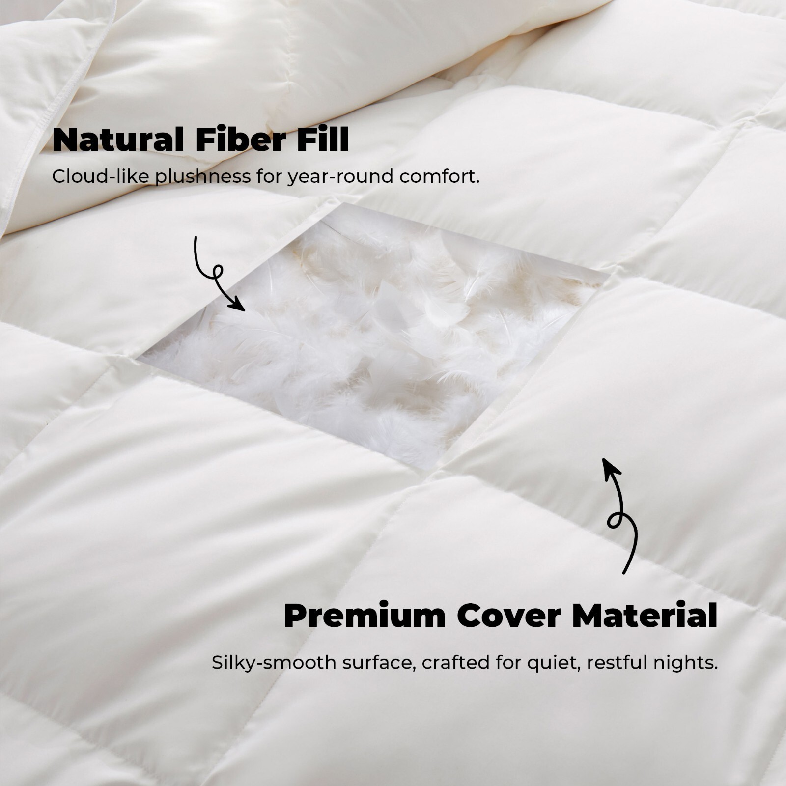 Oversized Down Comforter Ultra Soft Cozy , King or Queen Bed Blanket 5 Color