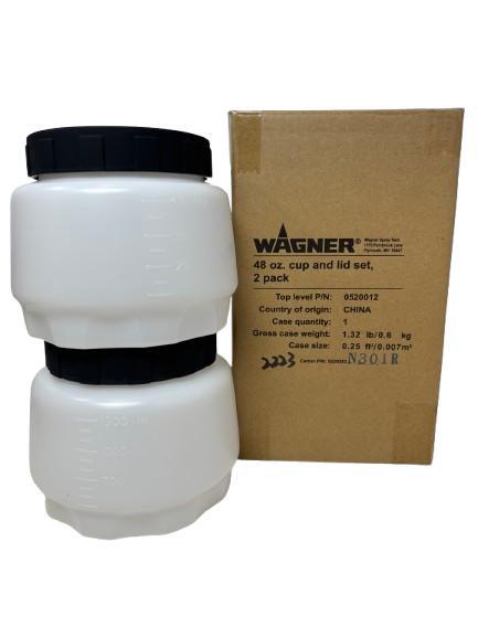 Wagner 2-Pack 48 Oz Paint Cup and Lid Set 0520012 For the Flexio 2200 Sprayer