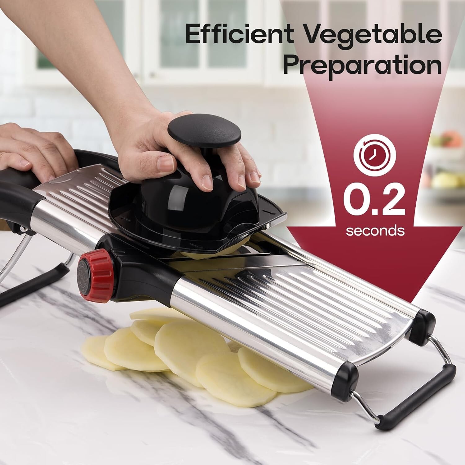 X Home Adjustable Mandoline Slicer Stainless Steel Vegetable Chopper Food Cutter